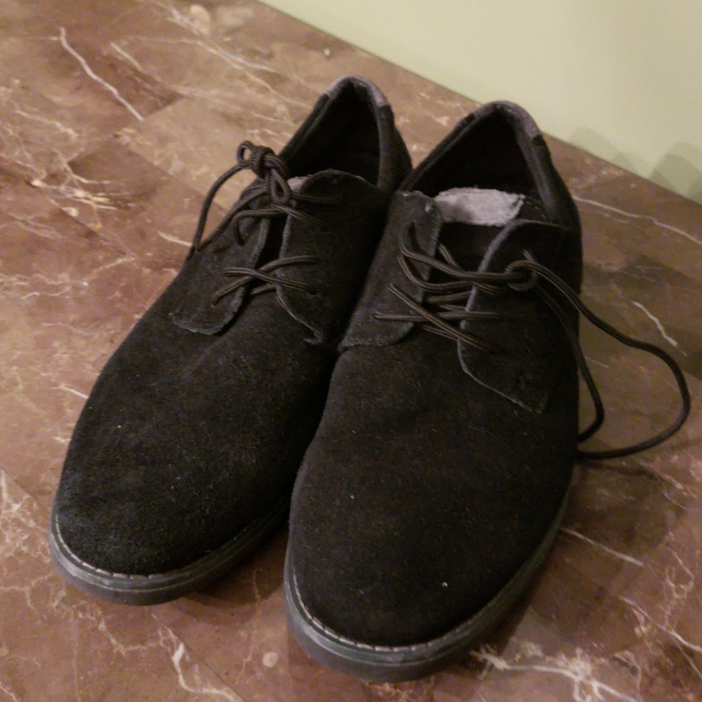 Bruno Marc Black Suede Oxfords